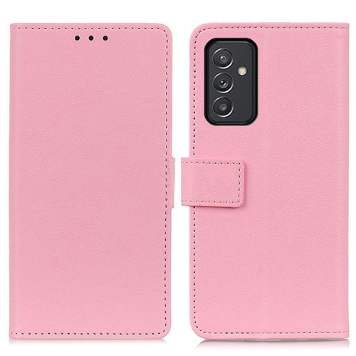 Leather Case Stands Flip Cover Holder M08L for Samsung Galaxy A24 4G Pink