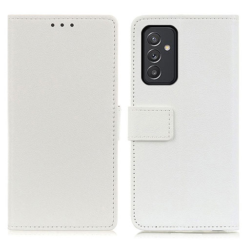 Leather Case Stands Flip Cover Holder M08L for Samsung Galaxy A24 4G White