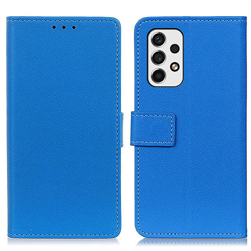 Leather Case Stands Flip Cover Holder M08L for Samsung Galaxy A53 5G Blue