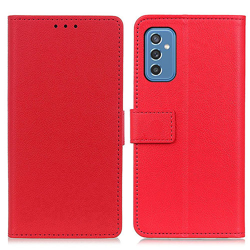 Leather Case Stands Flip Cover Holder M08L for Samsung Galaxy M52 5G Red