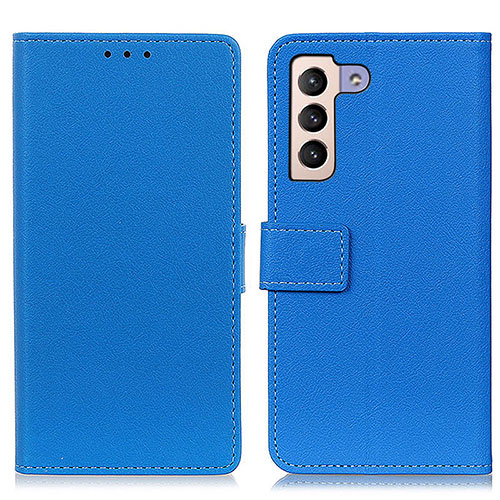 Leather Case Stands Flip Cover Holder M08L for Samsung Galaxy S21 5G Blue