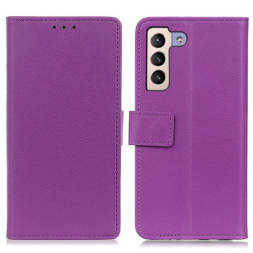 Leather Case Stands Flip Cover Holder M08L for Samsung Galaxy S21 5G Purple