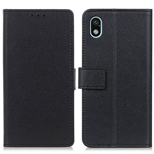 Leather Case Stands Flip Cover Holder M08L for Sony Xperia Ace III SO-53C Black