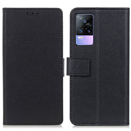 Leather Case Stands Flip Cover Holder M08L for Vivo V21e 4G Black