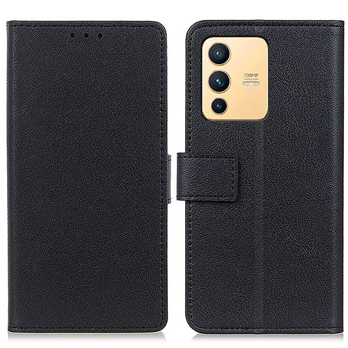 Leather Case Stands Flip Cover Holder M08L for Vivo V23 5G Black