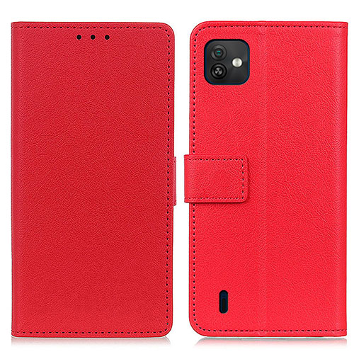 Leather Case Stands Flip Cover Holder M08L for Wiko Y82 Red