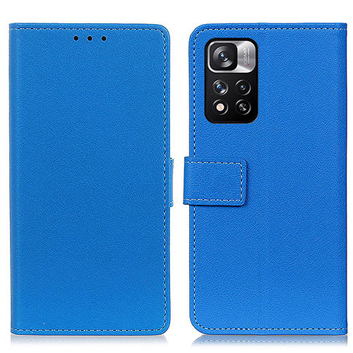 Leather Case Stands Flip Cover Holder M08L for Xiaomi Mi 11i 5G (2022) Blue