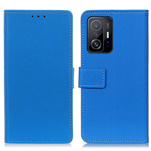 Leather Case Stands Flip Cover Holder M08L for Xiaomi Mi 11T 5G Blue