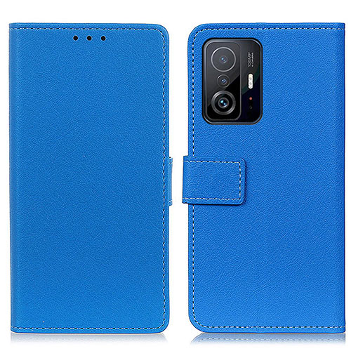 Leather Case Stands Flip Cover Holder M08L for Xiaomi Mi 11T Pro 5G Blue