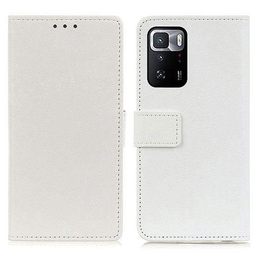 Leather Case Stands Flip Cover Holder M08L for Xiaomi Poco X3 GT 5G White