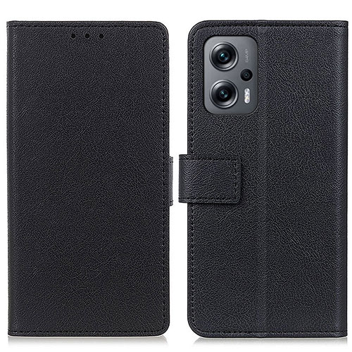 Leather Case Stands Flip Cover Holder M08L for Xiaomi Poco X4 GT 5G Black