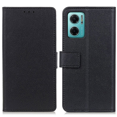 Leather Case Stands Flip Cover Holder M08L for Xiaomi Redmi 10 Prime Plus 5G Black