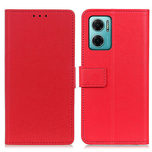 Leather Case Stands Flip Cover Holder M08L for Xiaomi Redmi 10 Prime Plus 5G Red