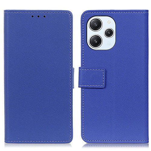 Leather Case Stands Flip Cover Holder M08L for Xiaomi Redmi 12 4G Blue