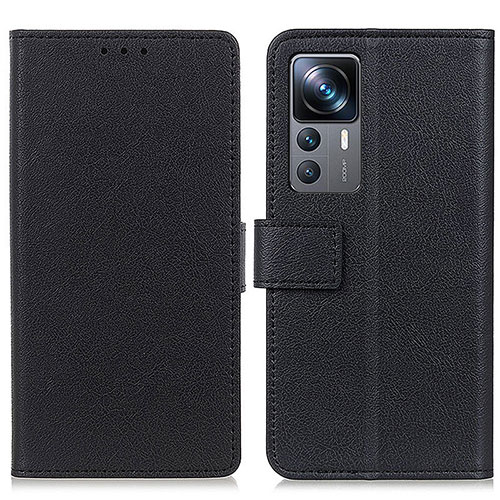 Leather Case Stands Flip Cover Holder M08L for Xiaomi Redmi K50 Ultra 5G Black