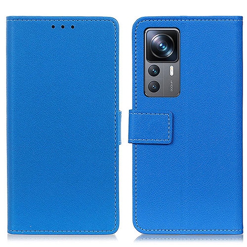 Leather Case Stands Flip Cover Holder M08L for Xiaomi Redmi K50 Ultra 5G Blue