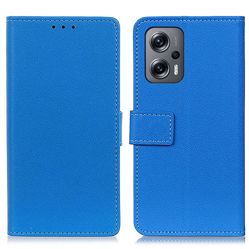 Leather Case Stands Flip Cover Holder M08L for Xiaomi Redmi K50i 5G Blue