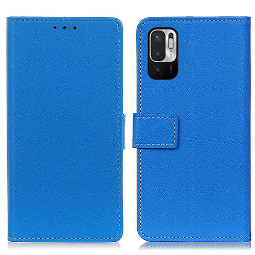 Leather Case Stands Flip Cover Holder M08L for Xiaomi Redmi Note 10 JE 5G Blue