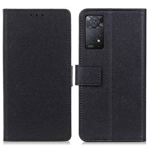 Leather Case Stands Flip Cover Holder M08L for Xiaomi Redmi Note 11 Pro 4G Black