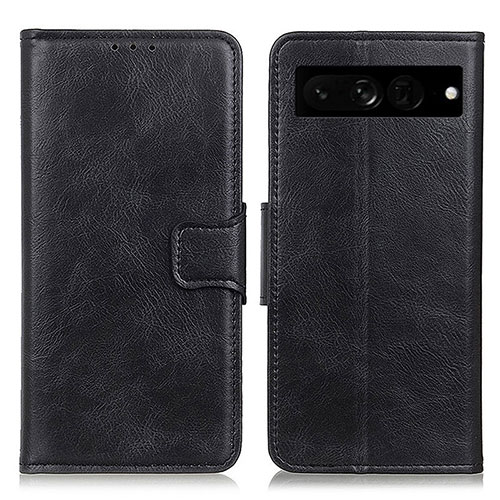 Leather Case Stands Flip Cover Holder M09L for Google Pixel 7 Pro 5G Black