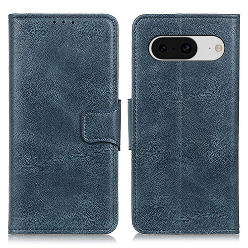 Leather Case Stands Flip Cover Holder M09L for Google Pixel 8 5G Blue