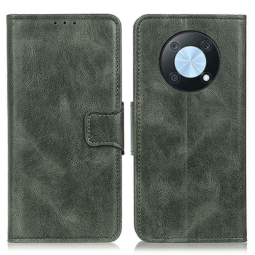 Leather Case Stands Flip Cover Holder M09L for Huawei Enjoy 50 Pro Green