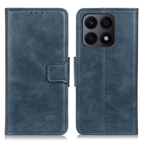 Leather Case Stands Flip Cover Holder M09L for Huawei Honor X8a 4G Blue