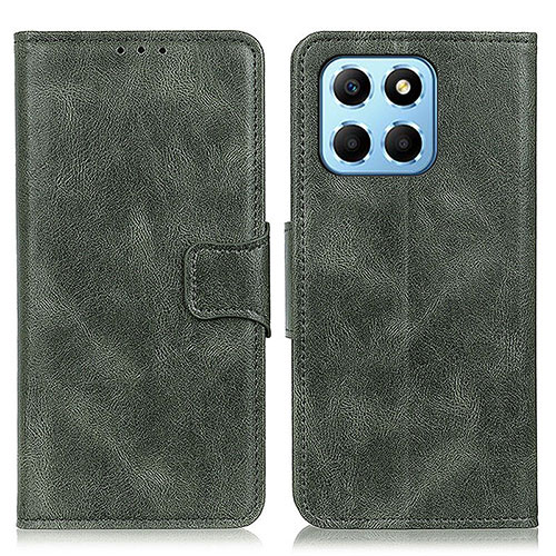 Leather Case Stands Flip Cover Holder M09L for Huawei Honor X8a 5G Green