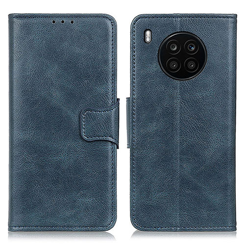 Leather Case Stands Flip Cover Holder M09L for Huawei Nova 8i Blue