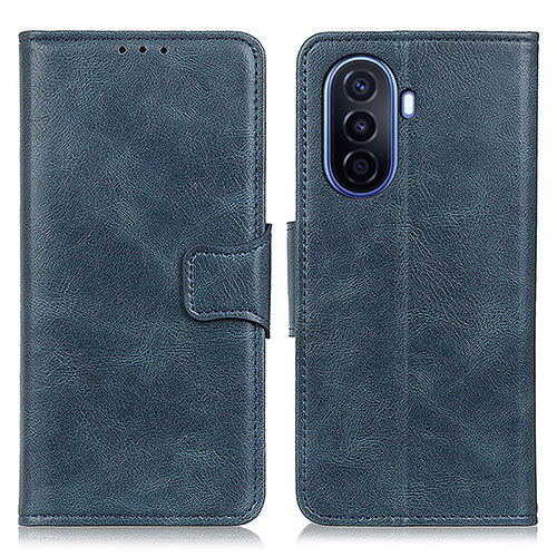 Leather Case Stands Flip Cover Holder M09L for Huawei Nova Y70 Plus Blue