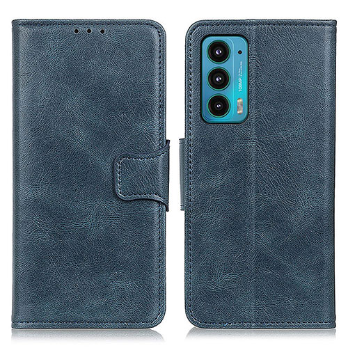 Leather Case Stands Flip Cover Holder M09L for Motorola Moto Edge 20 5G Blue