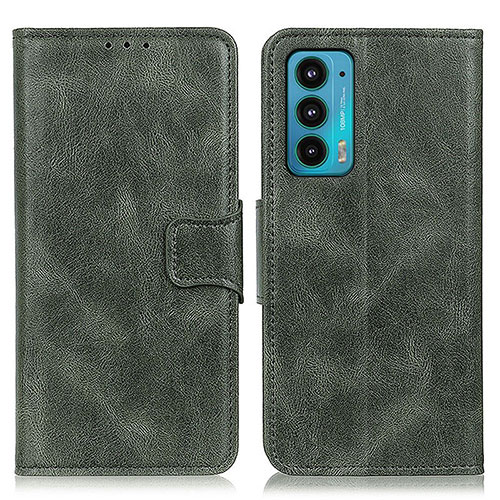 Leather Case Stands Flip Cover Holder M09L for Motorola Moto Edge 20 5G Green