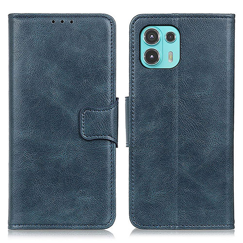 Leather Case Stands Flip Cover Holder M09L for Motorola Moto Edge 20 Lite 5G Blue