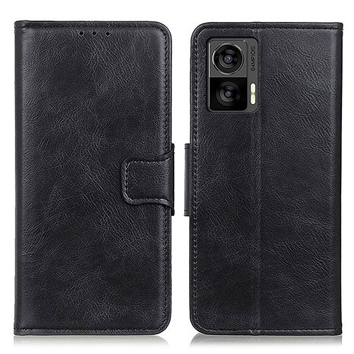 Leather Case Stands Flip Cover Holder M09L for Motorola Moto Edge 30 Neo 5G Black