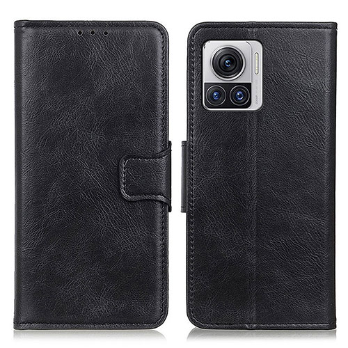 Leather Case Stands Flip Cover Holder M09L for Motorola Moto Edge 30 Ultra 5G Black