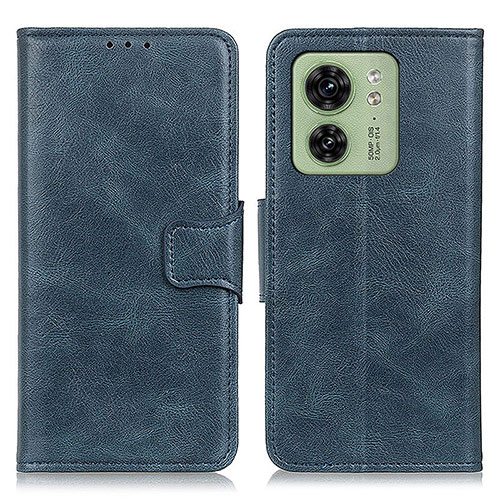 Leather Case Stands Flip Cover Holder M09L for Motorola Moto Edge 40 5G Blue