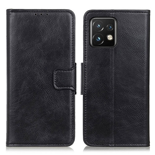 Leather Case Stands Flip Cover Holder M09L for Motorola Moto Edge 40 Pro 5G Black