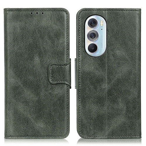 Leather Case Stands Flip Cover Holder M09L for Motorola Moto Edge Plus (2022) 5G Green