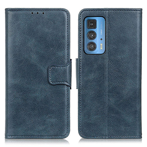 Leather Case Stands Flip Cover Holder M09L for Motorola Moto Edge S Pro 5G Blue