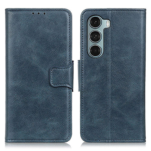 Leather Case Stands Flip Cover Holder M09L for Motorola Moto Edge S30 5G Blue