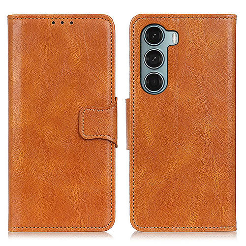 Leather Case Stands Flip Cover Holder M09L for Motorola Moto Edge S30 5G Brown