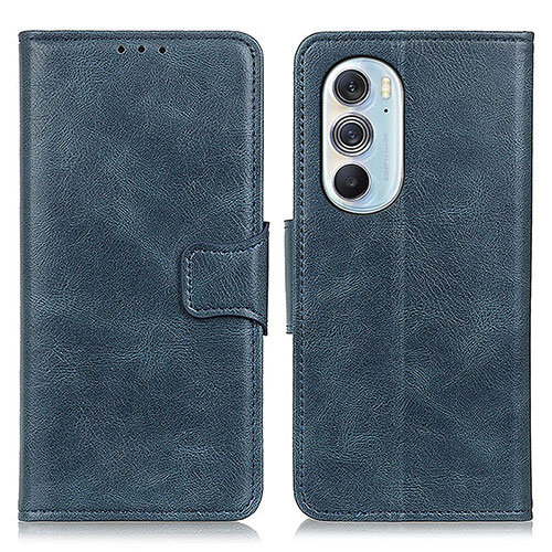 Leather Case Stands Flip Cover Holder M09L for Motorola Moto Edge X30 5G Blue