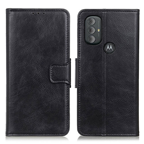 Leather Case Stands Flip Cover Holder M09L for Motorola Moto G Play (2023) Black