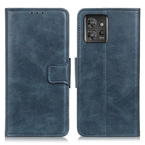 Leather Case Stands Flip Cover Holder M09L for Motorola ThinkPhone 5G Blue