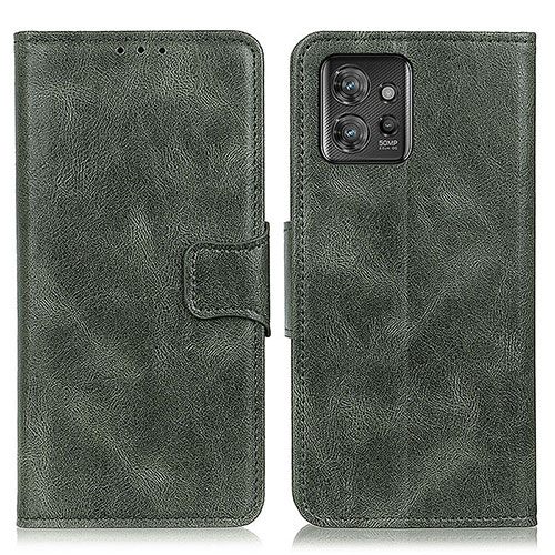 Leather Case Stands Flip Cover Holder M09L for Motorola ThinkPhone 5G Green