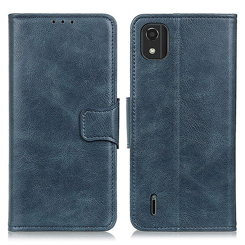 Leather Case Stands Flip Cover Holder M09L for Nokia C2 2nd Edition Blue