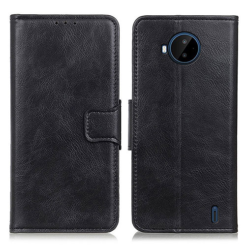 Leather Case Stands Flip Cover Holder M09L for Nokia C20 Plus Black