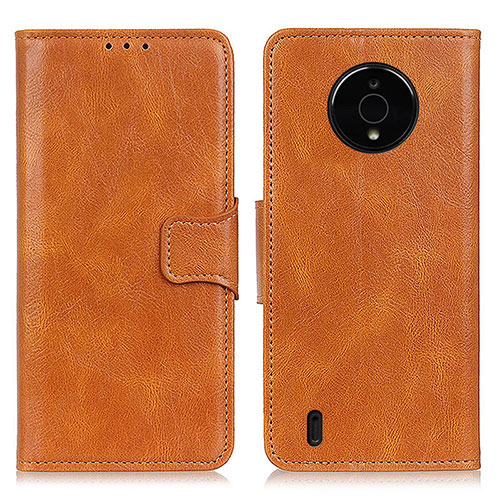 Leather Case Stands Flip Cover Holder M09L for Nokia C200 Brown