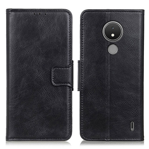 Leather Case Stands Flip Cover Holder M09L for Nokia C21 Black