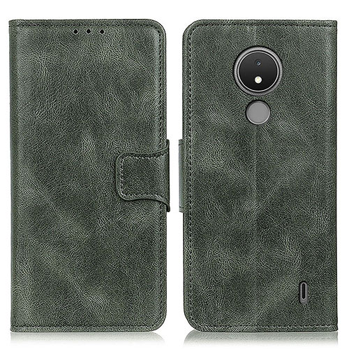 Leather Case Stands Flip Cover Holder M09L for Nokia C21 Green